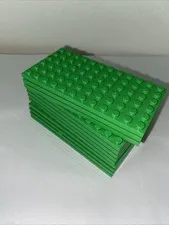LEGO BULK LOT 12 BRIGHT GREEN 6X12 STUD BASE PLATES 3028