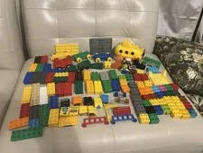 Lot Of Lego Duplo Bricks Submarine and figures 3 pounds total of bricks