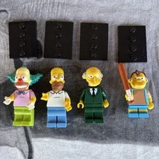 4 LEGO® Minifigure Group The Simpsons Series 1 Mr. Burns Krusty Homer Lot