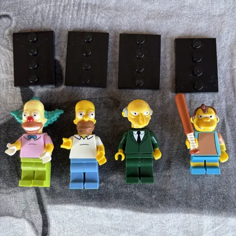 4 LEGO® Minifigure Group The Simpsons Series 1 Mr. Burns Krusty Homer Lot
