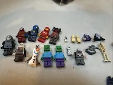 LEGO Assorted Minifigure Lot - Ninjago Star Wars Olaf Minecraft And Accessories