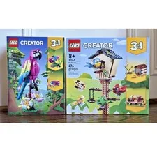 Lego 31143 Birdhouse & 31144 Exotic Pink Parrot Creator 3-in-1 Bird Lot NEW