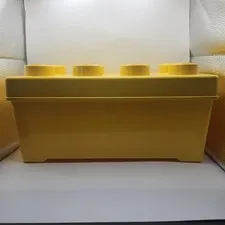 LEGO Storage Brick Case 8 Stud Large Yellow Container Plastic Bin Empty 14x7