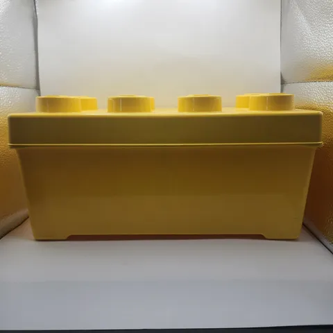 LEGO Storage Brick Case 8 Stud Large Yellow Container Plastic Bin Empty 14x7