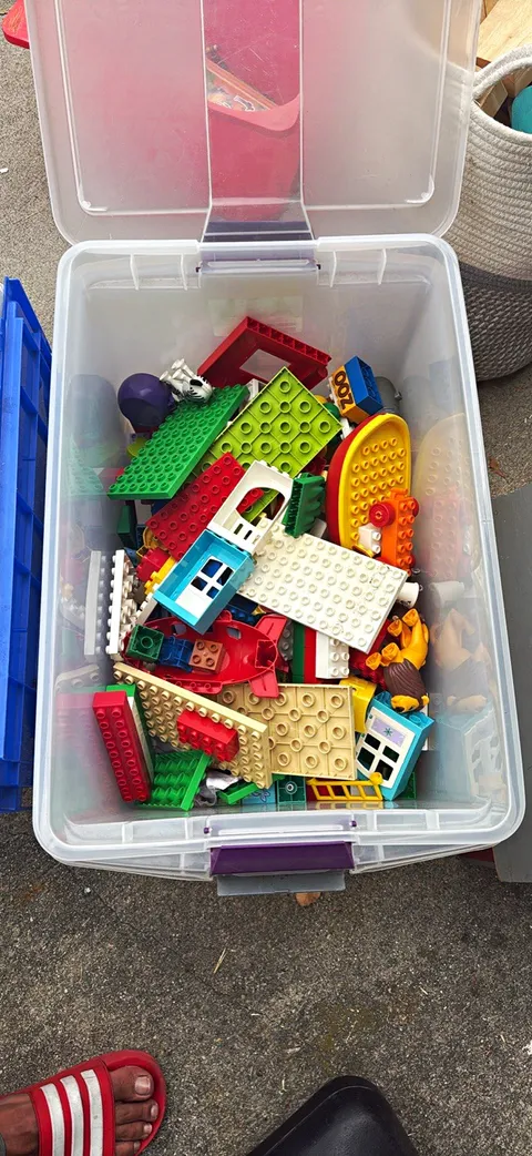 LEGO Bulk Lot Assorted Bricks, Plates & Parts Multicolor in Storage Box. Duplo