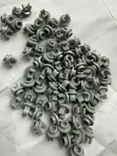 LEGO -NEW-5264-LIGHT BLUISH GREY-PLATE/ROUND 1 X 1/CLIP BOTTOM- 5 PIECES