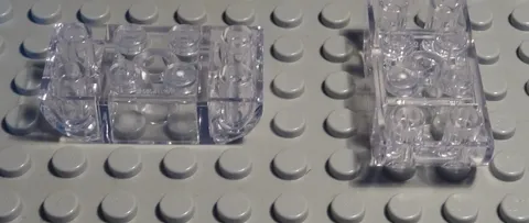 Lego Brick Rounded 2x4 Transparent Glass 2 Pieces