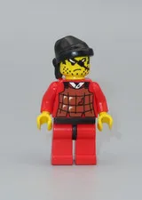 LEGO Vintage Ninja Robber red eyepatch minifigure 6093 6045 6033