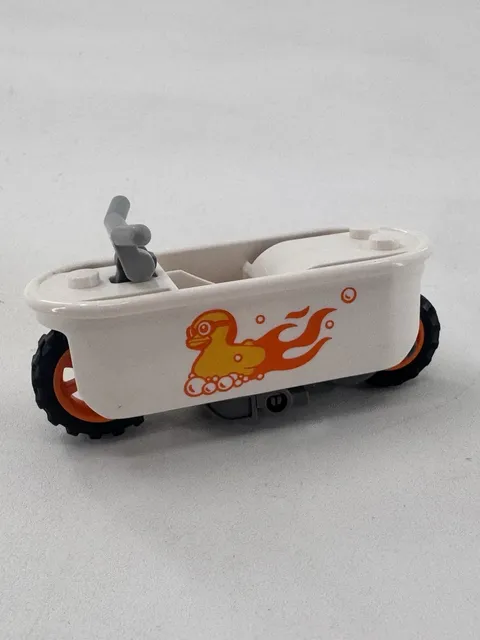 LEGO Minifigure Stunt Motorcycle DUCK BATHTUB RACER Retired Fast Shipping