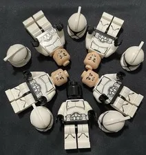 Lego Star Wars Minifigure Phase 1 Clone Trooper Scowl sw0442 (Set 75000) Lot