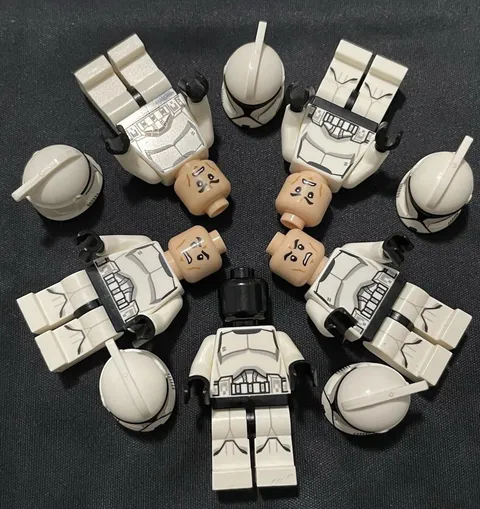 Lego Star Wars Minifigure Phase 1 Clone Trooper Scowl sw0442 (Set 75000) Lot