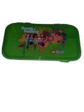 LEGO MiniFigure FRIENDS Storage Case Green Box Clutch 11" x 6" Beauty Building