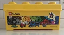 LEGO EMPTY Box & Lid ONLY CLASSIC Large 8 Stud Yellow Brick Storage Container