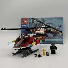 LEGO CITY: Fire Helicopter (7238), 100% Complete With Instructions, No Box