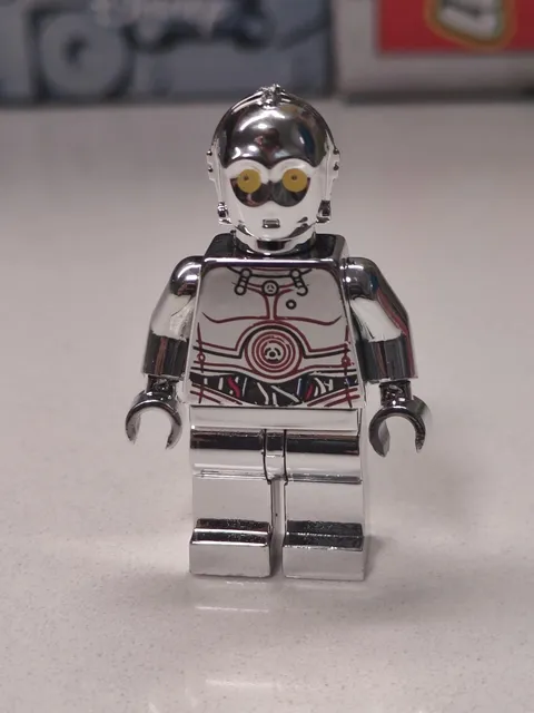 NEW Star Wars TC-14 Protocol Droid Chrome Silver Custom Lego Minifigure