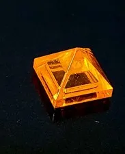 LEGO TRANS ORANGE 22388 Slope 45 1x1x2/3 Quadruple Convex Pyramid ✳ QTY 1