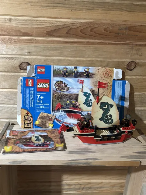 LEGO 7416 ORIENT EXPEDITION Emperor's Ship Complete W/ Instruction Manual Box