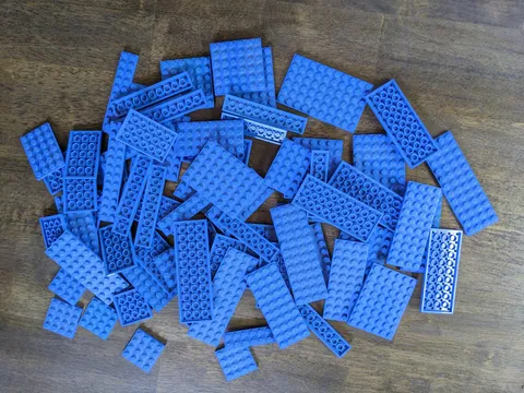 Lot of large LEGO Plates - Blue - many sizes