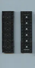 LEGO x 2 Black Vehicle, Base 4 x 14 x 1 with 2 x 12 Recessed Center