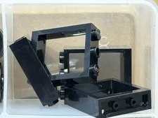 LEGO Parts - Black Window 1 x 3 x 3 Flat Front - No 51239 - QTY 5