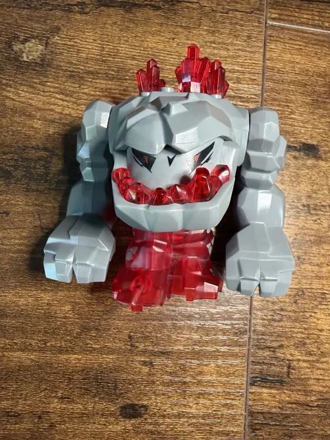 LEGO Large Rock Monster Tremorox Trans red crystals Power Miners minifigure 8708