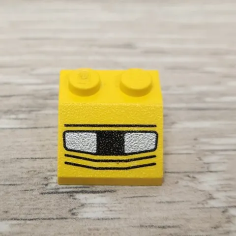 Lego 3039pb012 3039 Yellow Slope 45 2 x 2 with Headlights Pattern Piece Part