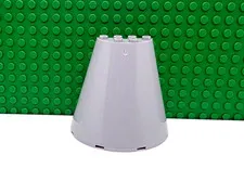 Lego 1 Light Bluish Gray 8x4x6 Roof Half Cone Wall Panel Castle NEW