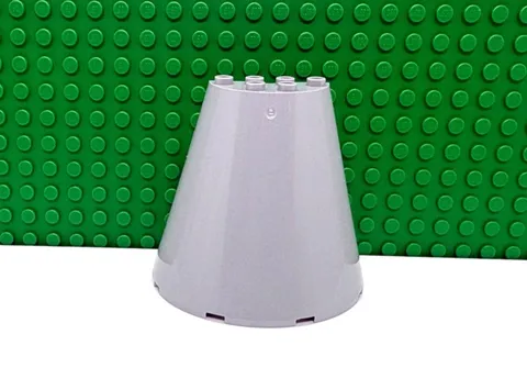 Lego 1 Light Bluish Gray 8x4x6 Roof Half Cone Wall Panel Castle NEW