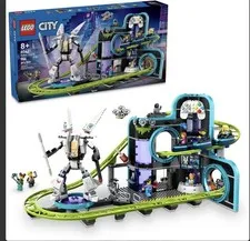 LEGO 60421 City Robot World Roller-Coaster Park Toy Building damage box