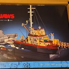 LEGO Ideas Jaws 21350 Complete Set 1497 Pieces Ages 18+ Box Plastic