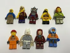 LEGO Minifigure Lot of 9 w/ Accessories - Batman & Assorted Superhero Figures