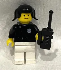 Lego City Police Officer with Helmet and Radio Minifigure