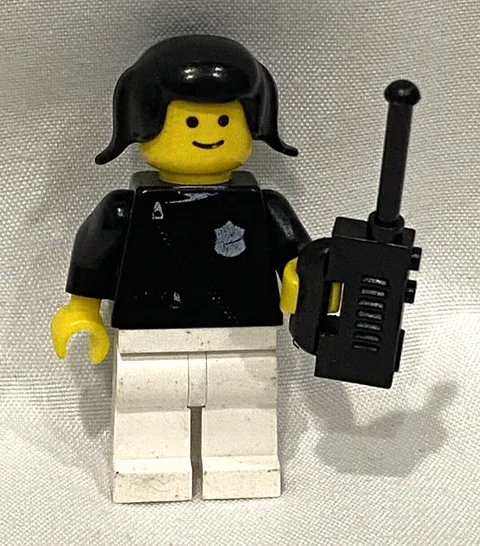 Lego City Police Officer with Helmet and Radio Minifigure