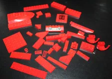 Lego Red Brick Lot Special Pieces Boat Red Curved Vehicle Pcs - YS5 -=