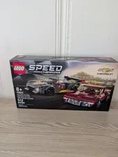 LEGO Speed Champions Chevrolet Corvette C8.R Race Car and 1969 Chevrolet...