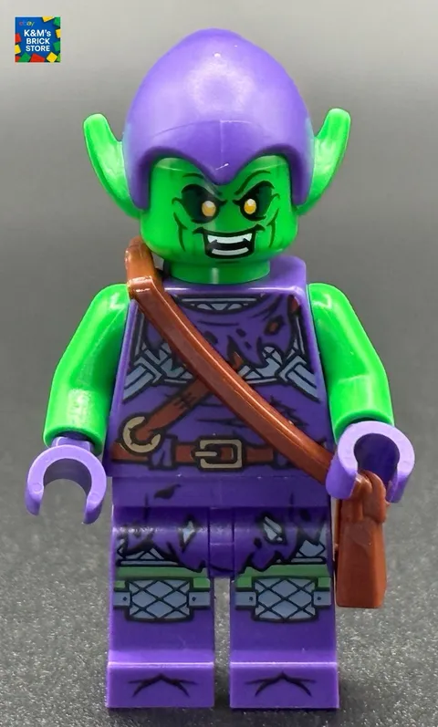 LEGO Super Heroes: Green Goblin Bright Green Skin Dark Purple Minifigure sh0695