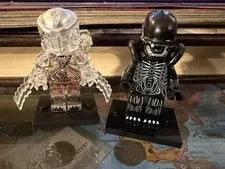 NEW Alien vs Predator: Xenomorph and Yautja Hunter Custom Lego Minifigures