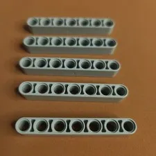 LEGO 32524 Technic Liftarm Thick 1 x 7 Light Bluish Gray x5 Genuine