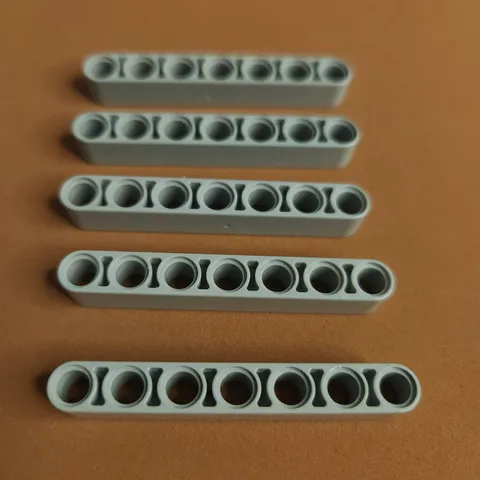 LEGO 32524 Technic Liftarm Thick 1 x 7 Light Bluish Gray x5 Genuine