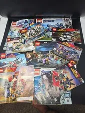 Large LEGO Instruction Manuals Lot Of 11 Marvel 76166 76192 76126 76104 76124