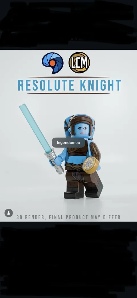Lego Custom Baggles Studio And LCM Star Wars Resolute Knight Aka Aayla Secura