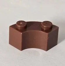 LEGO Parts - Brown Brick Round Corner 2 x 2 Macaroni Stud Notch - No 85080