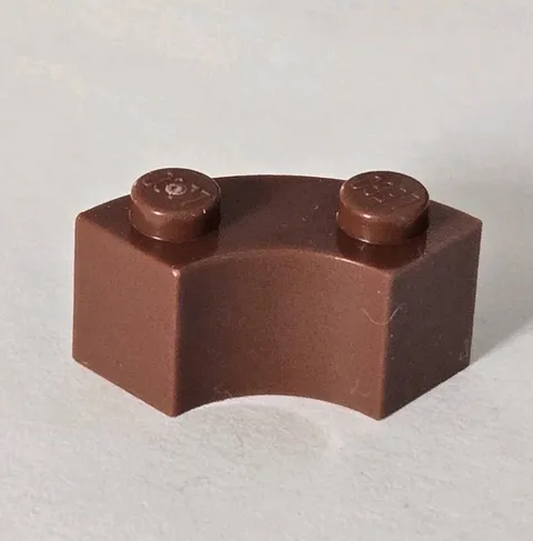 LEGO Parts - Brown Brick Round Corner 2 x 2 Macaroni Stud Notch - No 85080
