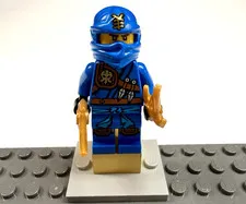 LEGO Ninjago Complete Minifigure Jay Zukin Robe Jungle Ninja with 2 X Gold Sai