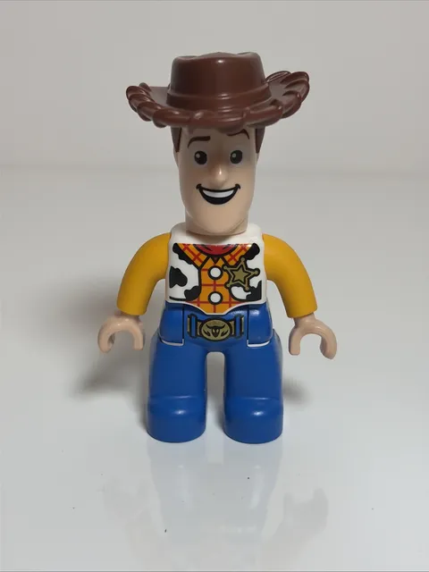 LEGO Duplo Disney Toy Story Woody Boy Man Cowboy Sheriff Blue Bottom