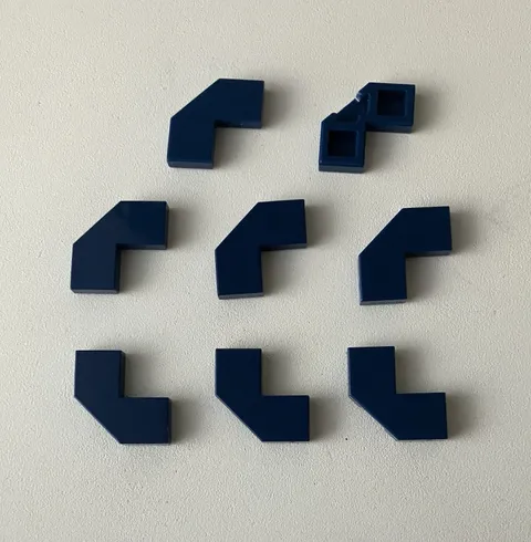 Lego 8x New Pieces Tile 2x2 Corner w/ Cut Corner DARK BLUE #27263