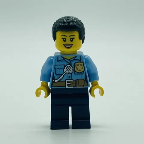 Lego Minifigure City Officer Female Short Black Curly Hair cty1381