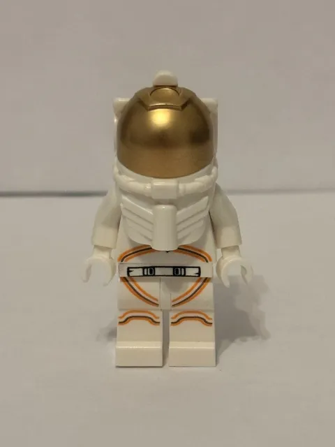 LEGO Astronaut Male White Spacesuit Orange Lines CTY1027 Minifigure (No Lamp)