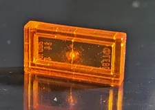 LEGO 3069 TRANS ORANGE Tile 1x2 ✳  1pc