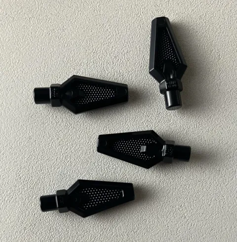 Lego 4x NEW Pieces Minifigure, Weapon Spear Tip BLACK #27257